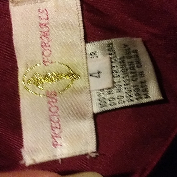 Precious Formals Dress. Size 4. Color Red or Maroon - Picture 5 of 5